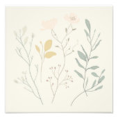 Soft Botanical Poster – Minimal Pastel Floral (Voorkant)