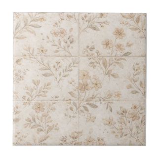 Soft Botanical Seamless Timeless Ceramic Tile Tegeltje