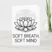Soft Breath Soft Mind Dandelion Yoga Inspiration A Kaart (Voorkant)