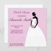 Soft Bridal Shower-uitnodiging Kaart (Voorkant / Achterkant)