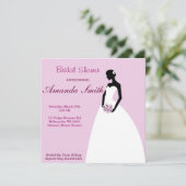 Soft Bridal Shower-uitnodiging Kaart (Staand voorkant)