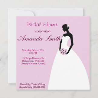Soft Bridal Shower-uitnodiging Kaart