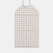 Soft Brown Gingham One Lucky Duck Balloon Verjaard Cadeaulabel (Achterkant)