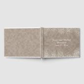 Soft Brown Stardust Wedding Guestbook Gastenboek (Volledig)