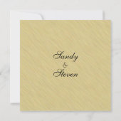 Soft Brushed Gold Wedding Kaart (Achterkant)