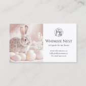 Soft Bunny Easter Kinder Boutique 2 Foto QR logo Visitekaartje (Voorkant)