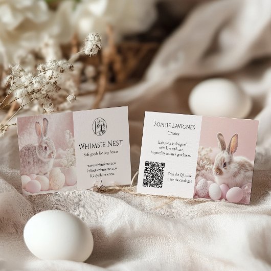 Soft Bunny Easter Kinder Boutique 2 Foto QR logo Visitekaartje