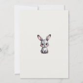 Soft Bunny Neutral Minimalist Woodland Verjaardag Kaart (Achterkant)