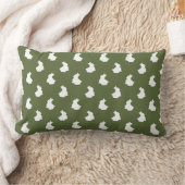 Soft Bunny Silhouette Nursery Accent Kussen (Deken)