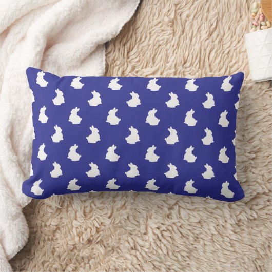 Soft Bunny Silhouette Nursery Accent Kussen (Deken)
