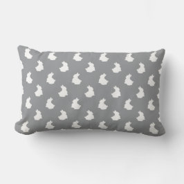 Soft Bunny Silhouette Nursery Accent Kussen