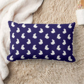 Soft Bunny Silhouette Nursery Accent Kussen (Deken)