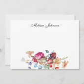 Soft Burgundy Floral - Gepersonaliseerd Notitiekaartje (Voorkant)