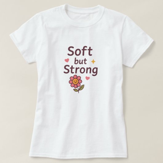 Soft but Strong – Cute Pastel Flower Case T-shirt (Design voorkant)