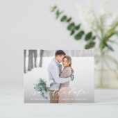 Soft Calligraphy Save the Date Photo Briefkaart (Staand voorkant)