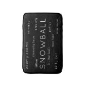 Soft Cat Mat Flat Bed Zwart Wit Naam + Nickname (Voorkant Verticaal)