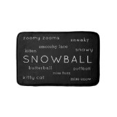 Soft Cat Mat Flat Bed Zwart Wit Naam + Nickname (Voorkant)