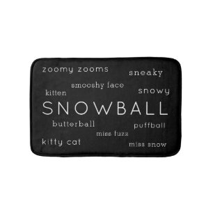 Soft Cat Mat Flat Bed Zwart Wit Naam + Nickname