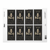 Soft Champagne Gold 100% Raw Honey Bee Label (Full Sheet)