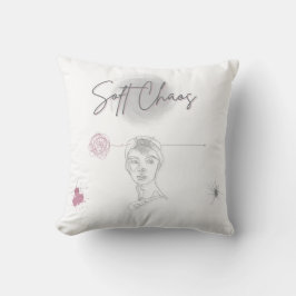 Soft Chaos - Artistic Line Face Pillow  Kussen