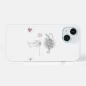 Soft Chaos- Minimale esthetische iPhone hoes 15 Case (Achterkant horizontaal)