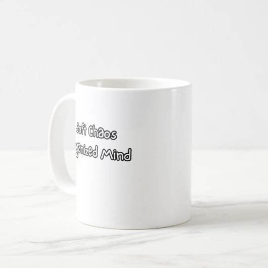 soft chaos organized mind koffiemok (Voorkant links)