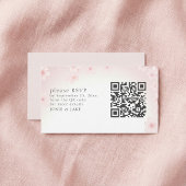 Soft Cherry Blossom RSVP QR Code Enclosure Kaart