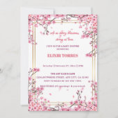 Soft Cherry Blossom Sakura Baby shower Kaart (Voorkant)