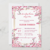 Soft Cherry Blossom Sakura Baby shower Kaart (Voorkant)