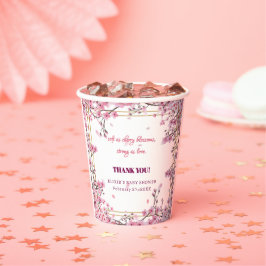 Soft Cherry Blossom Sakura Baby shower Papieren Bekers