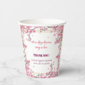Soft Cherry Blossom Sakura Baby shower Papieren Bekers (Voorkant)