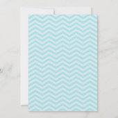 Soft Chevron Aqua Blue Wedding Custom Budget Kaart (Achterkant)