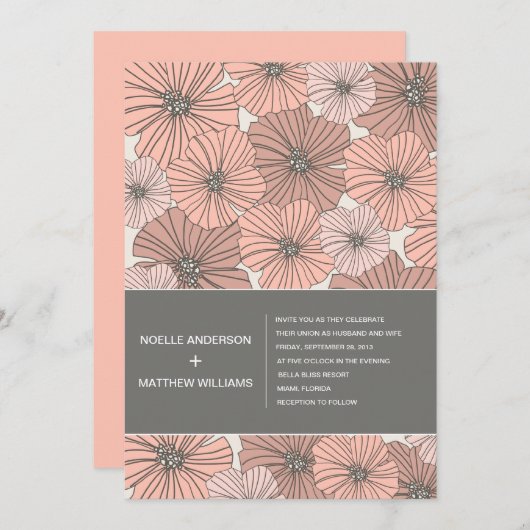 SOFT CHIC | AFBEELDINGSINVITATIE KAART (Voorkant / Achterkant)