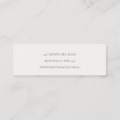 Soft Chic Blush Pink Peony Leafy Botanical Floral Mini Visitekaartje (Achterkant)