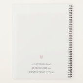 Soft Chic Blush Pink Peony Leafy Botanical Floral Planner (Achterkant)