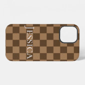 Soft Chocolade Squares iPhone Hoesje (Achterkant horizontaal)