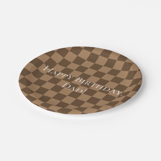 Soft Chocolade Squares Papieren Bordje (Gekanteld)