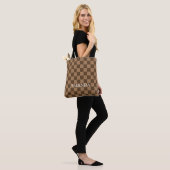 Soft Chocolade Squares Tote Bag (Op model)
