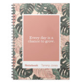 Soft Clay Monstera Block Quote Classic Notebook Notitieboek (Voorkant)