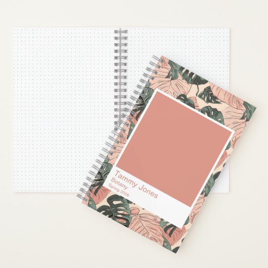 Soft Clay Monstera Color Swatch Small Notitieboek (Binnen)