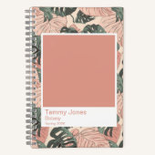 Soft Clay Monstera Color Swatch Small Notitieboek (Voorkant)