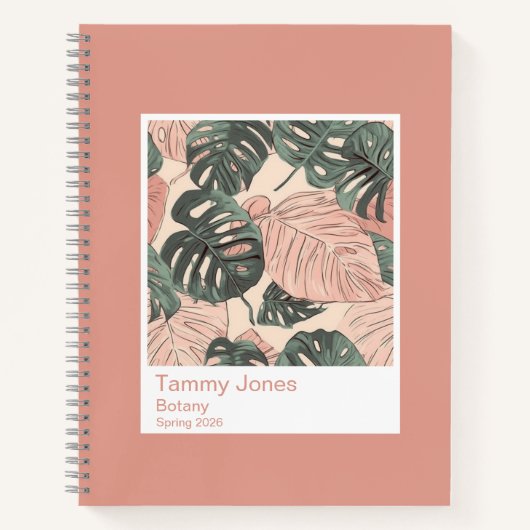 Soft Clay Monstera Photo Swatch Large Notitieboek (Voorkant)