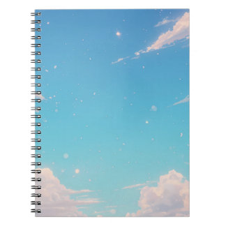 Soft Cloud Notebook, Pastel Sky Journal, Blue Sky  Notitieboek