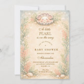 Soft Coastal Pearl Storybook Baby Shower Kaart (Voorkant)