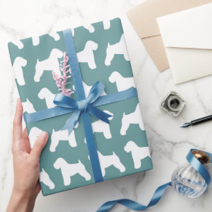 Soft Coated Terrier Silhouettes Patroon Cadeaupapier