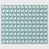 Soft Coated Terrier Silhouettes Patroon Cadeaupapier (Vlak)