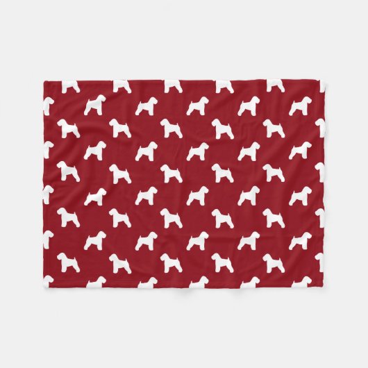 Soft Coated Terrier Silhouettes Patroon Fleece Deken (Voorkant (Horizontaal))
