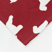 Soft Coated Terrier Silhouettes Patroon Fleece Deken (Hoek)