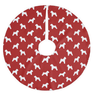 Soft Coated Terrier Silhouettes Red Kerstboom Rok