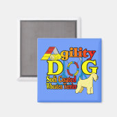 Soft_Coated_Wheaten_Terrier_Agility Magneet (Voorkant / Achterkant)